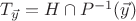 $T_{\vec{y}}=H\cap P^{-1}(\vec{y})$