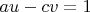 $au-cv=1$