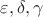 $\varepsilon, \delta, \gamma$