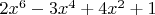 ${2x^{6}-3x^{4}+4x^{2}+1}$
