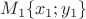 $M_1\{x_1;y_1\}$ $M_1\{x_1;y_1\}$