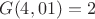 $G(4,01)=2$