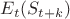 $E_t(S_{t + k})$