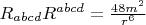 $R_{abcd}R^{abcd}=\frac{48m^2}{r^6}$
