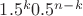 $1.5^k 0.5^{n-k}$