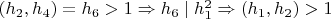 $(h_2,h_4)=h_6>1\Rightarrow h_6\mid h_1^2\Rightarrow (h_1,h_2)>1$