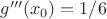 $g'''(x_0) = 1/6$ $g'''(x_0) = 1/6$