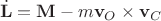 $$\dot{\mathbf{L}}=\mathbf{M}-m\mathbf{v}_O \times \mathbf{v}_C$$