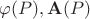 $\varphi(P), \mathbf{A}(P)$ $\varphi(P), \mathbf{A}(P)$