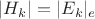 $|H_k| = |E_k|_e$