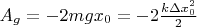 $ A_g=-2mgx_0=-2\frac{k\Delta x_0^{2}}{2}