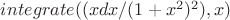 $integrate((xdx/(1+x^2)^2),x)$