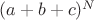 $(a+b+c)^N$