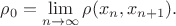 $\rho_0 = \lim\limits_{n\to\infty} \rho(x_n, x_{n+1}).$
