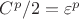 $C^p/2=\varepsilon^p$