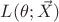 $L(\theta; \vec X)$