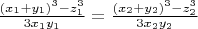 $\frac{\left(x_{1} +y_{1} \right)^{3} -z_{1}^{3} }{3x_{1} y_{1} } =\frac{\left(x_{2} +y_{2} \right)^{3} -z_{2}^{3} }{3x_{2} y_{2} } $