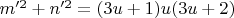 $m'^2+n'^2=(3u+1)u(3u+2)$