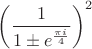 $\left(\dfrac1{1\pm e^{\frac{\pi i}4}}\right)^2$