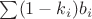 $\sum(1-k_i)b_i$