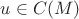 $u \in C(M)$