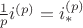 $\frac 1p i^{(p)} = i_*^{(p)}$