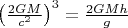 $ \left(\frac{2GM}{c^2}\right)^3 = \frac{2GMh}{ g}$