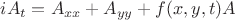 $iA_t=A_{xx}+A_{yy}+f(x,y,t)A$