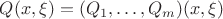 $Q(x,\xi)=(Q_1,\ldots,Q_m)(x,\xi)$