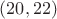 $(20, 22)$