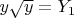 $y\sqrt{y}=Y_1$