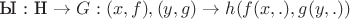 Ы :  H  \to G : {(x,f),(y,g)} \to h(f(x,.),g(y,.))