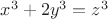 $x^3+2y^3=z^3$