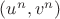 $(u^n , v^n)$