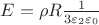$E=\rho R\frac{1}{3\varepsilon_2\varepsilon_0}$