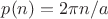 $p(n)=2\pi n/a$