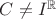 $C\neq I^{\mathbb R}$