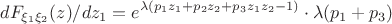 $$
dF_{\xi_1 \xi_2}(z) / dz_1 = e^{\lambda (p_1z_1+p_2z_2+p_3z_1z_2-1)} \cdot \lambda (p_1+p_3)
$$