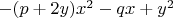 $-(p+2y)x^2-qx+y^2$