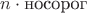 $n\cdot \text{носорог}$