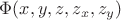 $\Phi(x,y,z,z_x,z_y)$