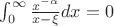 $\int_0^{\infty} \frac { x^{-\alpha}}{x-\xi} dx=0$