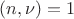 $(n,\nu)=1$