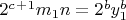 $ 2^c ^+^1m_1n=2^by_1^b
