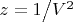 $\[z = {1 \mathord{\left/ {\vphantom {1 {V^2 }}} \right. \kern-\nulldelimiterspace} {V^2 }}\]$