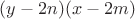 $ ( y - 2 n ) ( x - 2 m)$