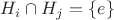 $H_{i}\cap H_{j} = \lbrace e\rbrace$