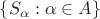 $\{S_{\alpha}:\alpha\in A\}$