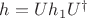 $h=Uh_1U^\dag$ $h=Uh_1U^\dag$