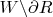 $W\backslash \partial R$
